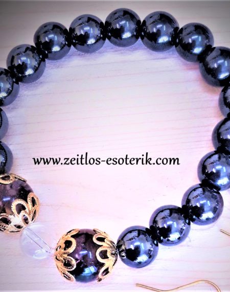 2 Tigerauge Armbänder - Natürliche Energiesteine Mit Hämatit & Turmalin