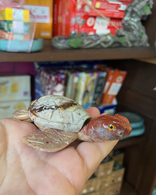 Speckstein Schildkröte Dekoration Esoterik Geschenke Krafttiere für Kraft und Mut